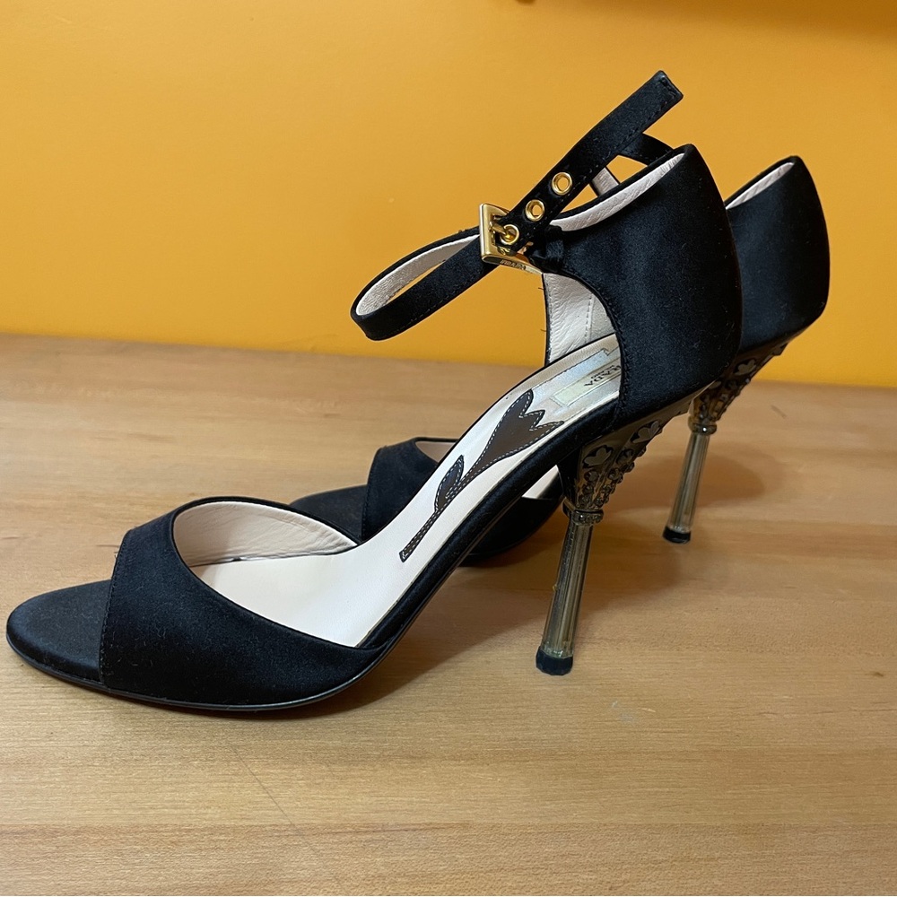 Prada Black Open-Toe Heels - Picture 5 of 14